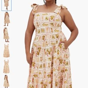 City Chic Leila Print Tie Strap Dress (Plus)